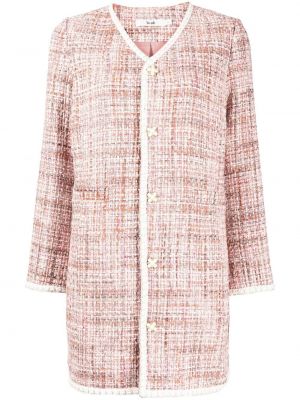 Daunen tweed minikleid mit geknöpfter B+ab pink