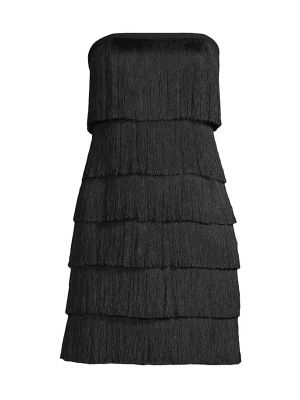 Платье мини с бахромой Milly черное