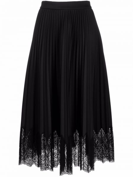 Maxi φούστα με δαντέλα Ermanno Ermanno μαύρο