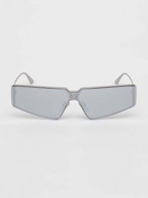 Серебряные очки солнцезащитные Balenciaga