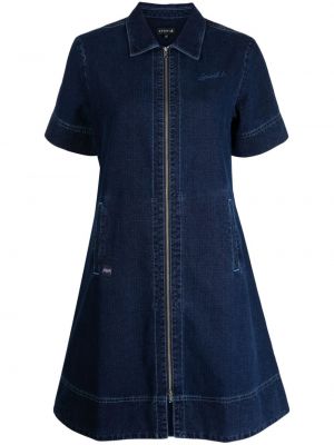 Džínové šaty s výšivkou Sport B. By Agnès B. modré