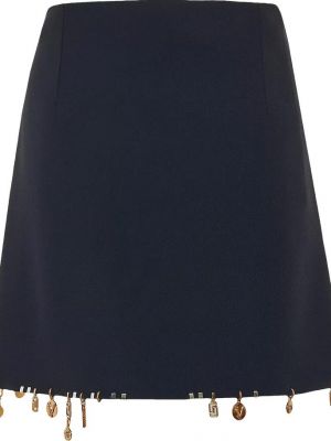 Атласная юбка мини Versace черная