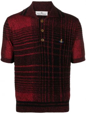 Polo majica s karirastim vzorcem s potiskom Vivienne Westwood