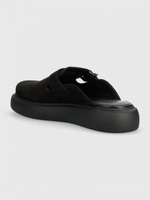 Saboți din piele cu platformă Vagabond Shoemakers negru