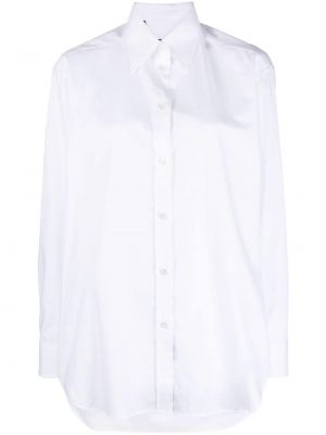 Bombažna srajca Brioni bela