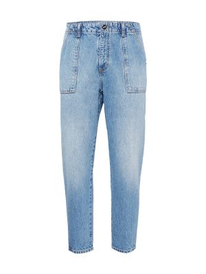 Bavlnené obnosené džínsy na zips Goldgarn - modrá