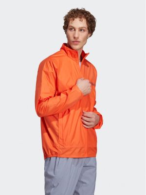 Geacă de vânt Adidas portocaliu