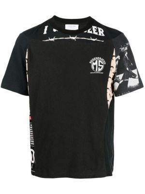 T-shirt mit print Marine Serre schwarz