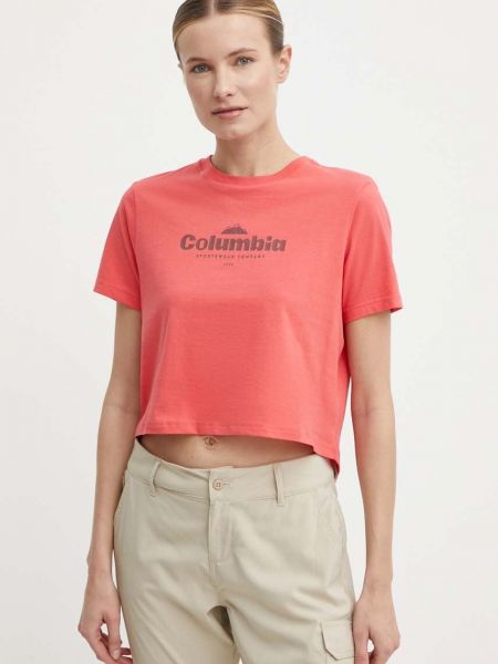 Памучна тениска Columbia червено