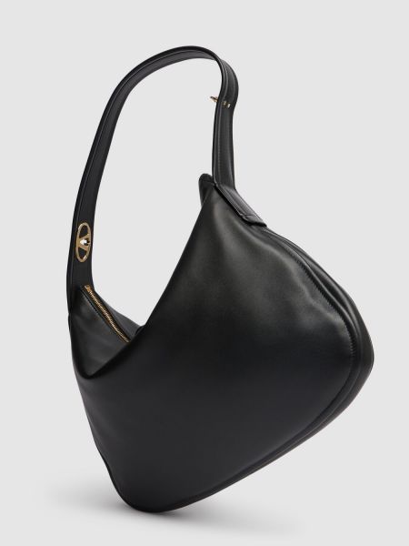 Δερμάτινη τσάντα shopper Valentino Garavani μαύρο