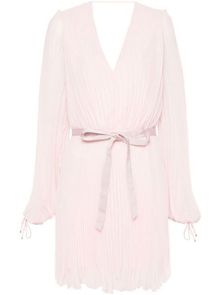 Plisirana mini haljina od šifona Max Mara ružičasta