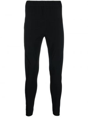 Spodnie skinny fit z nadrukiem Moncler Grenoble czarne