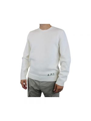Sweter z dżerseju A.p.c. biały