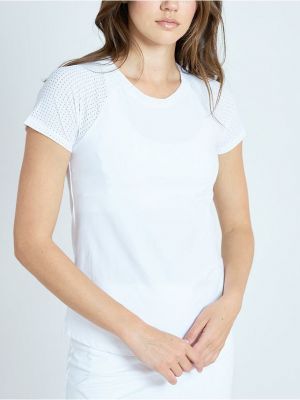 Белая спортивная футболка с коротким рукавом L'etoile Sport