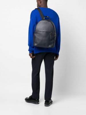Leder rucksack Armani Exchange blau