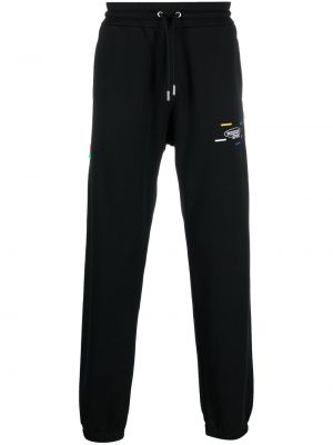 Svītrainas kokvilnas treniņtērpa bikses Missoni melns