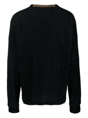 Dzianinowy haftowany sweter Gr10k czarny