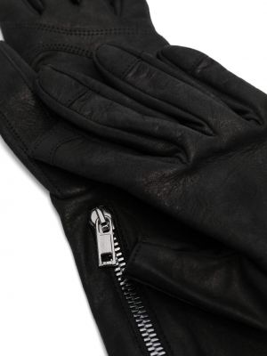 Kožené rukavice Rick Owens černé
