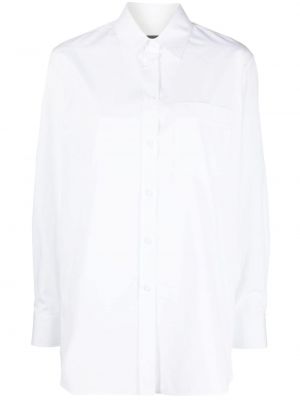 Bavlněná košile Giorgio Armani bílá