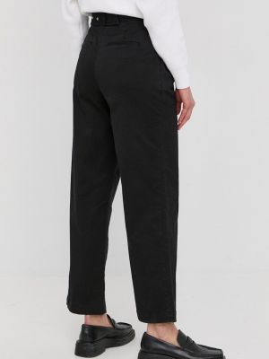 Pantaloni cu talie înaltă Michael Michael Kors negru