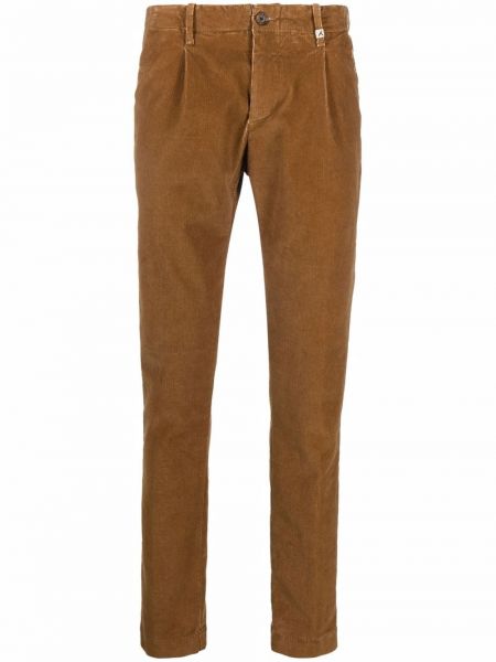 Pantalones chinos de pana slim fit Myths marrón