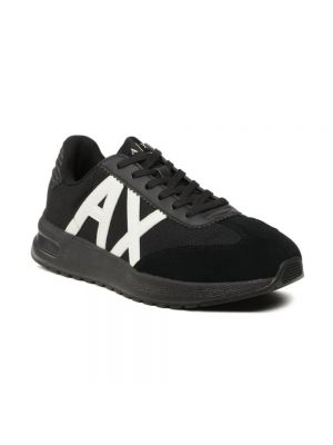 Sneakersy z siateczką Armani Exchange czarne