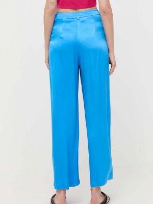 Pantaloni cu talie înaltă Bardot albastru