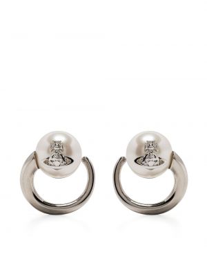 Σκουλαρίκια με μαργαριτάρια Vivienne Westwood ασημί