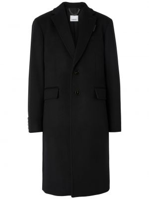 Vlněný kabát Burberry černý