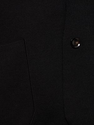 Bavlnená bunda na gombíky Brioni čierna
