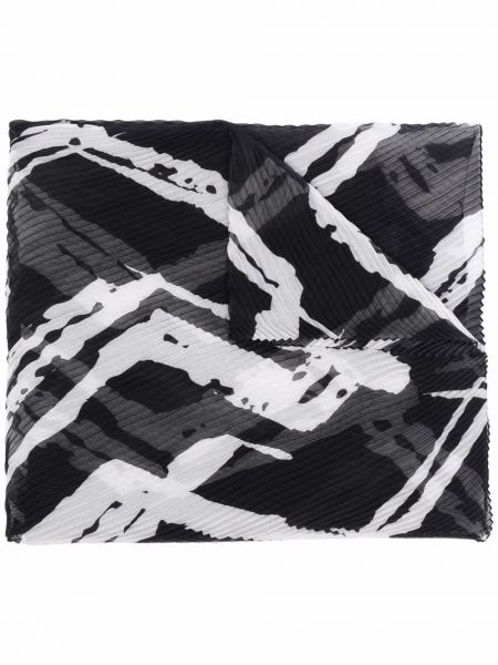 Pañuelo con estampado con estampado abstracto plisado Emporio Armani negro