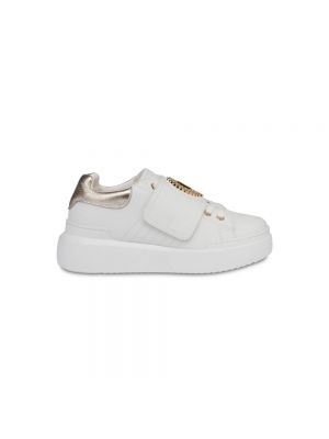 Białe sneakersy Pollini