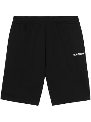 Shorts de sport à imprimé Burberry noir