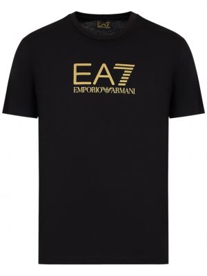 T-shirt aus baumwoll mit print Ea7 Emporio Armani