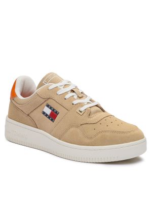 Sneakers σουέντ Tommy Jeans μπεζ