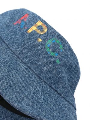 Mütze mit print A.p.c. blau