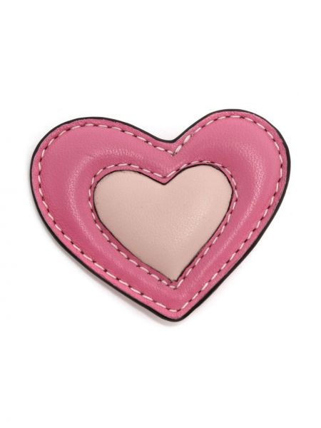 Privjesak s uzorkom srca Jw Anderson ružičasta