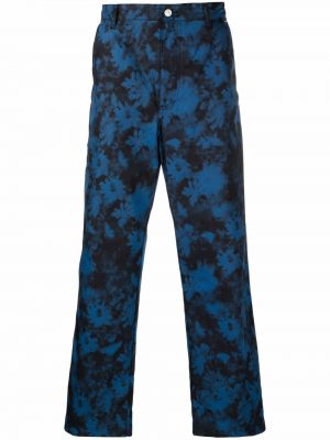 Tie-dye ravne hlače s cvetličnim vzorcem Kenzo