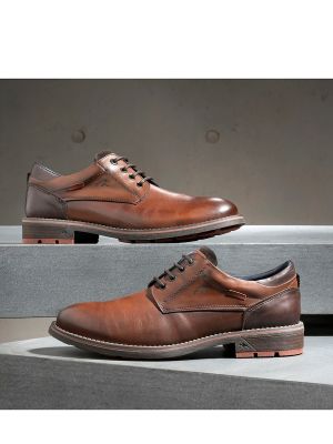 Кожаные туфли на шнуровке Fluchos коричневые