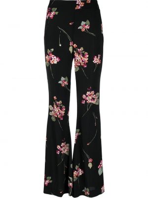 Voľné kvetinové nohavice s potlačou Twinset čierna