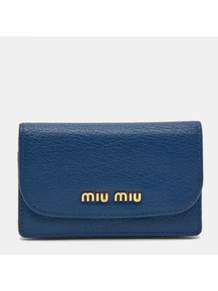 Cartera de cuero Miu Miu Pre-owned azul