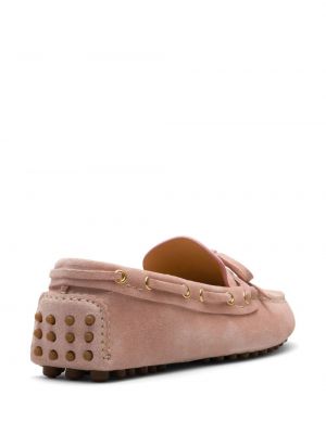 Semišové loafers Car Shoe růžové
