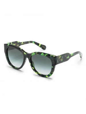 Okulary przeciwsłoneczne z nadrukiem w kamuflażu Chloé Eyewear zielone
