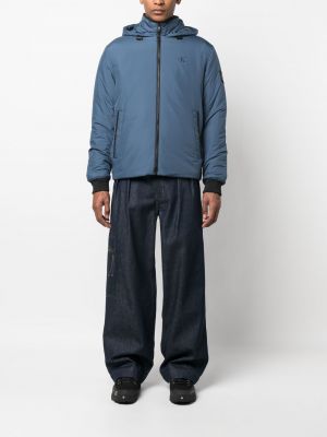 Džinsa jaka ar kapuci Calvin Klein Jeans zils