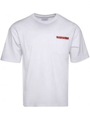 T-shirt en coton avec manches courtes Bluemarble blanc