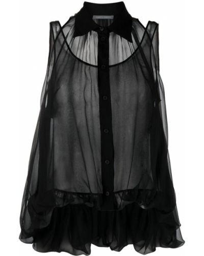 Tank top ermeløs Alberta Ferretti svart