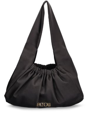 Satin schultertasche Patou schwarz