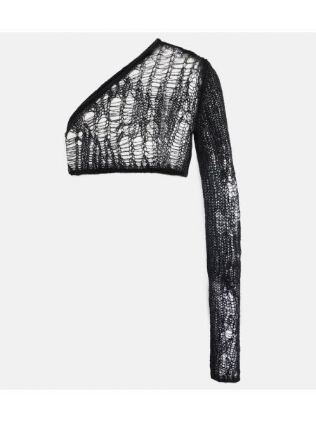 Vlněný svetr Rick Owens černý