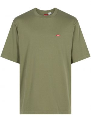 Bavlněné tričko Supreme zelené