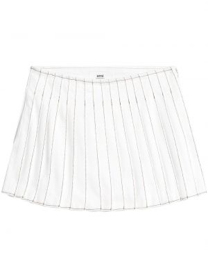 Πλισέ φούστα mini Ami Paris λευκό